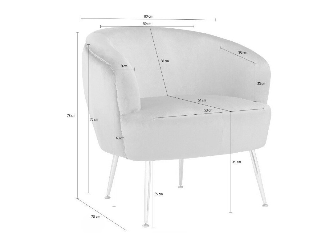 Fotel Denton 233 (Szürke + Aranysárga)