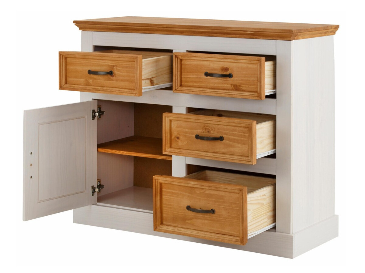 Komód Tolelio 100 (Fehér + Fenyő)