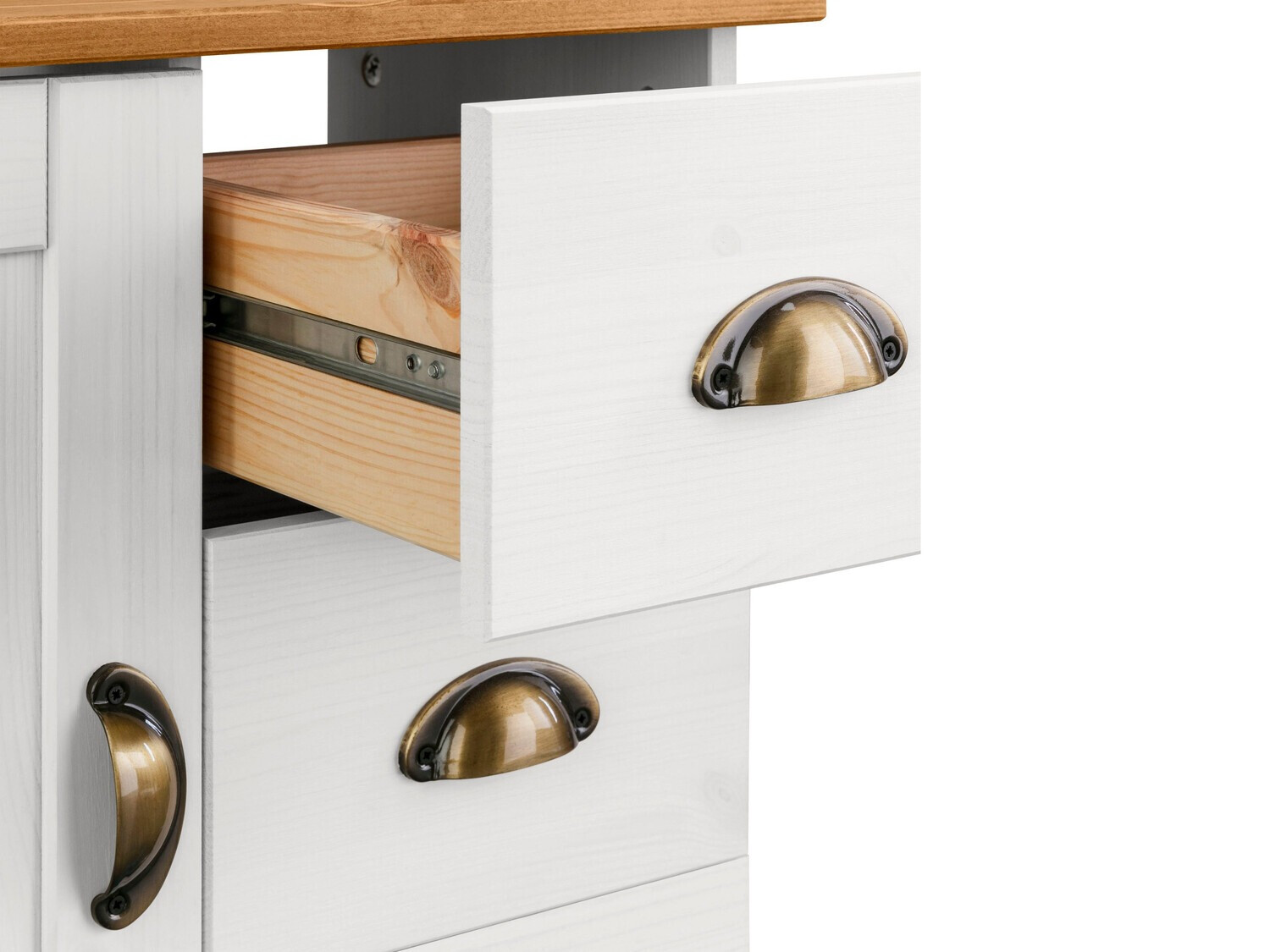 Mosdó alatti álló szekrény Serelbu 101 (Fehér + Világosbarna)