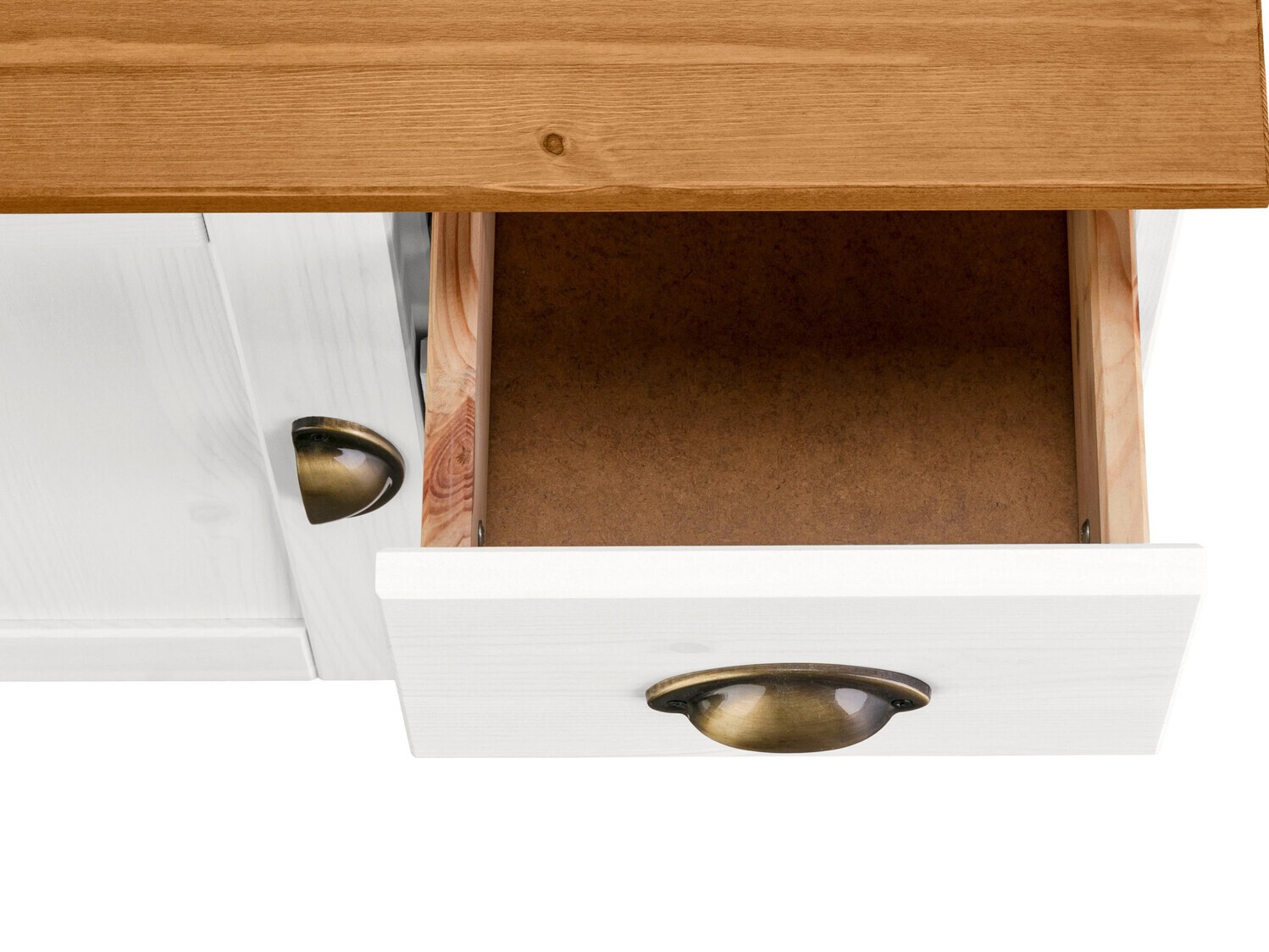 Mosdó alatti álló szekrény Serelbu 101 (Fehér + Világosbarna)