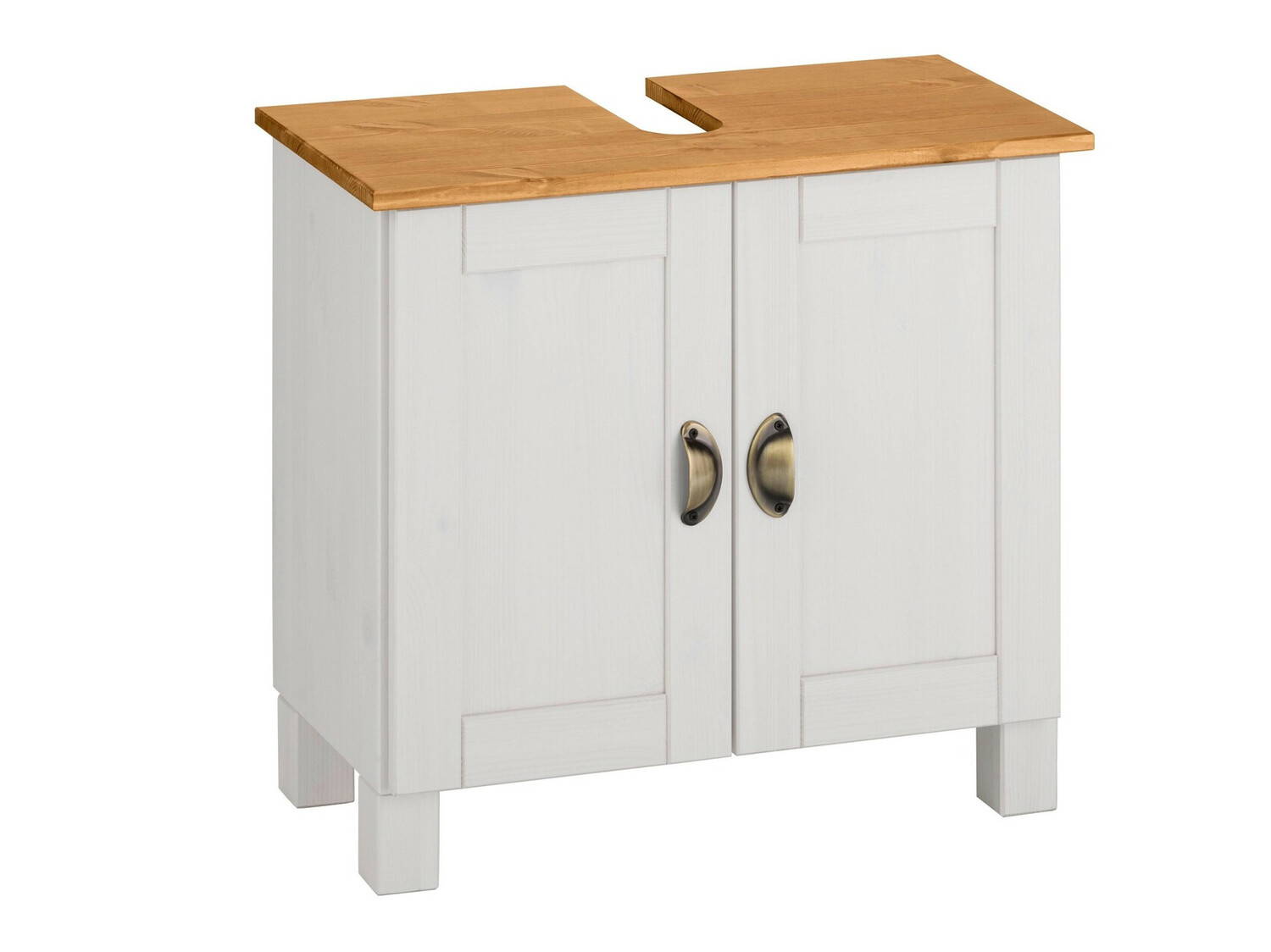 Mosdó alatti álló szekrény Serelbu 103 (Fehér + Világosbarna)