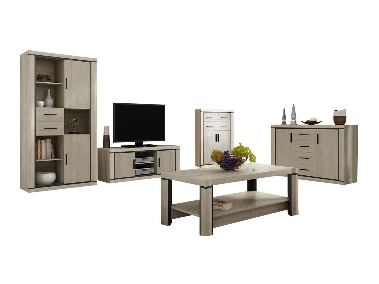 Nappali szett Lorelie 124 (Sonoma tölgy)