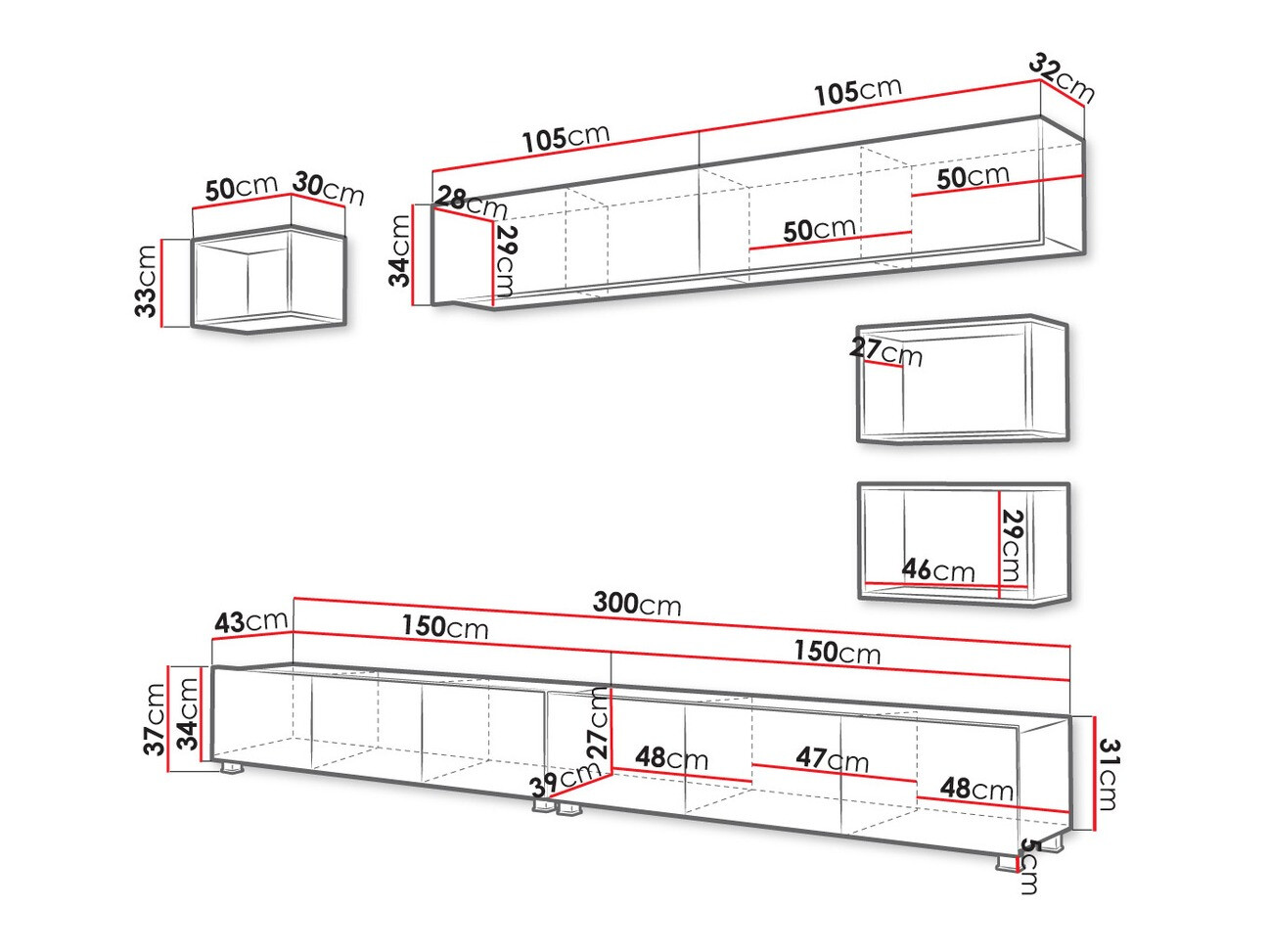 Nappali szett Tivdalu 151 (Fehér + Fényes fehér + Arany tölgy)