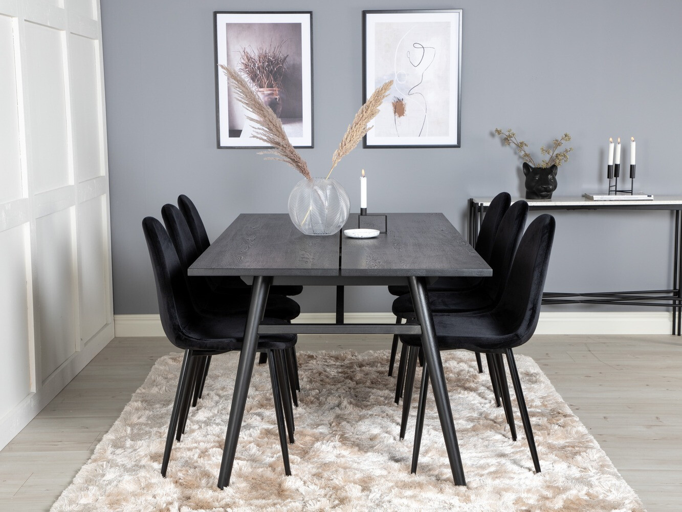 Étkezőgarnitúra Dallas 1786 (Fekete)