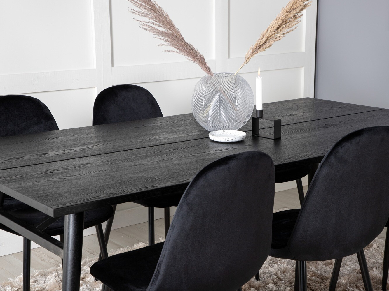 Étkezőgarnitúra Dallas 1786 (Fekete)