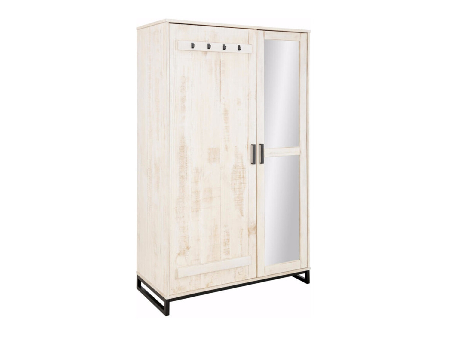 Gardróbszekrény Denton 219 (Érett fehér + Fekete)