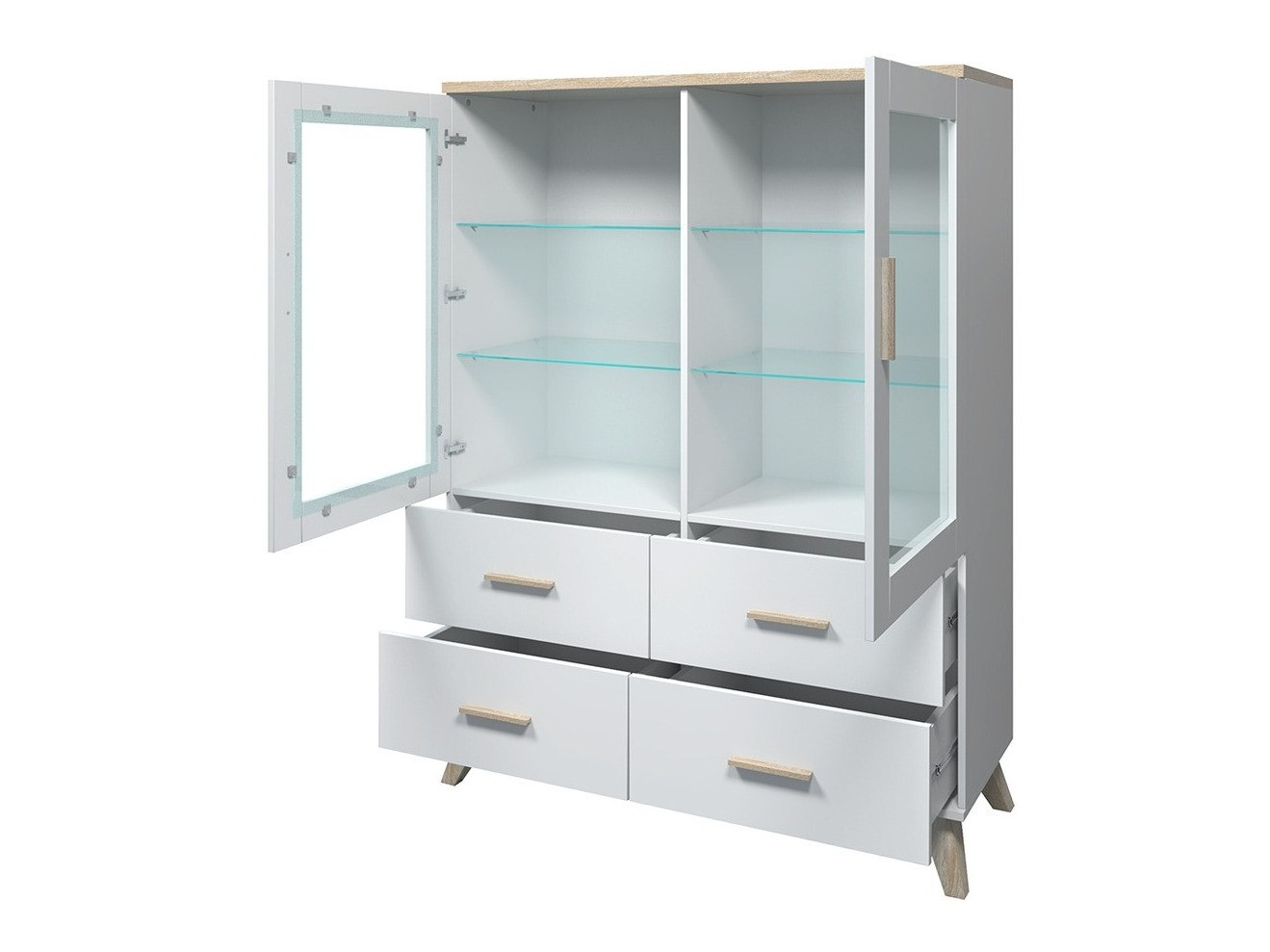 Nappali szett Larfloi 112 (Wotan tölgy + Fekete)