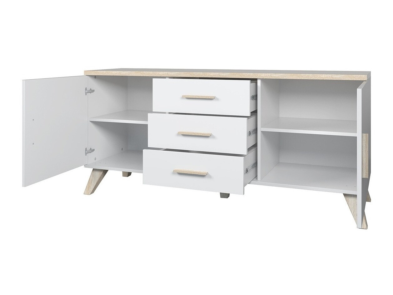 Nappali szett Larfloi 112 (Wotan tölgy + Fekete)