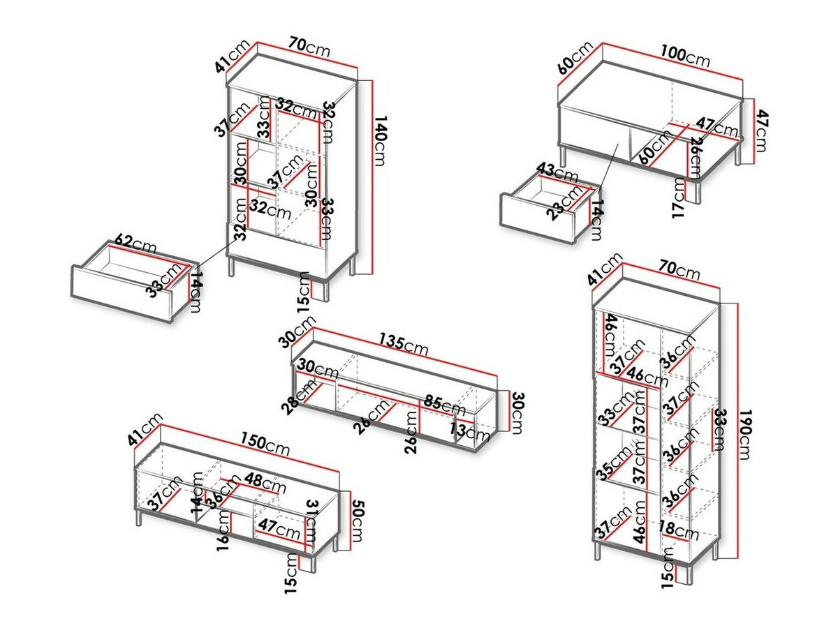 Nappali szett Lomsore 108 (Fehér)