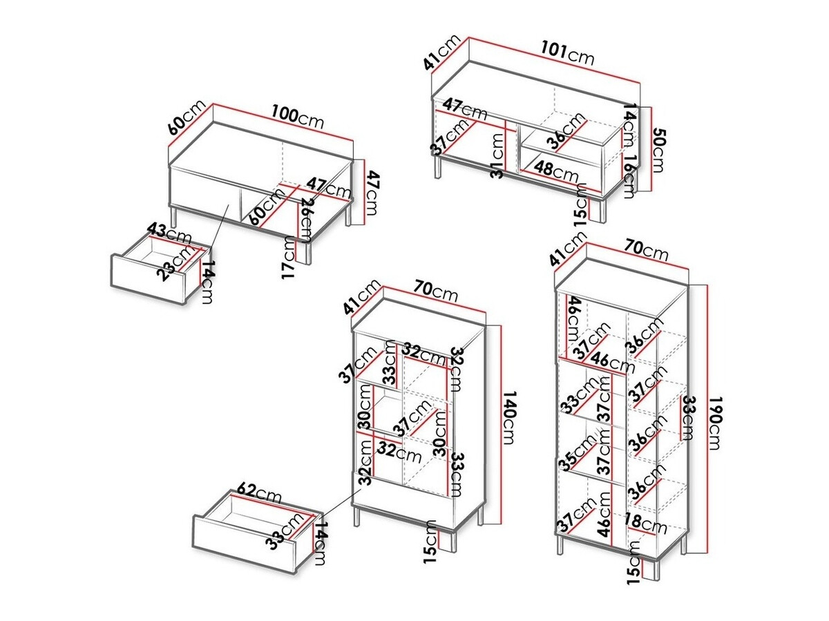 Nappali szett Lomsore 109 (Fekete)