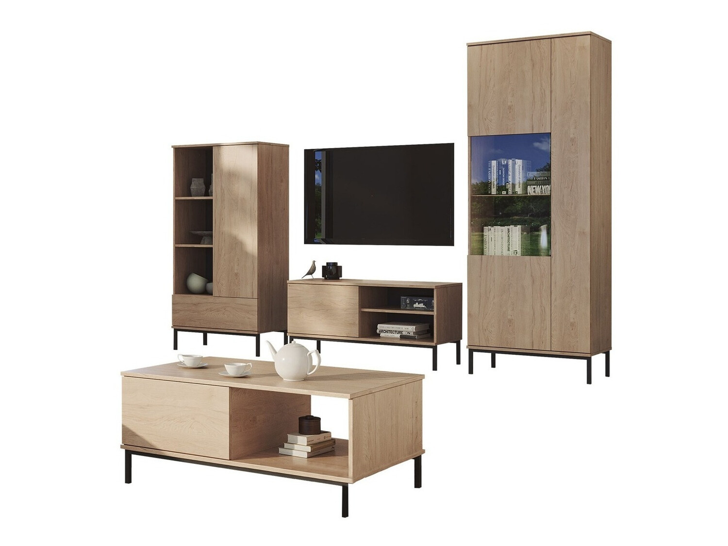 Nappali szett Lomsore 109 (Világos fa)