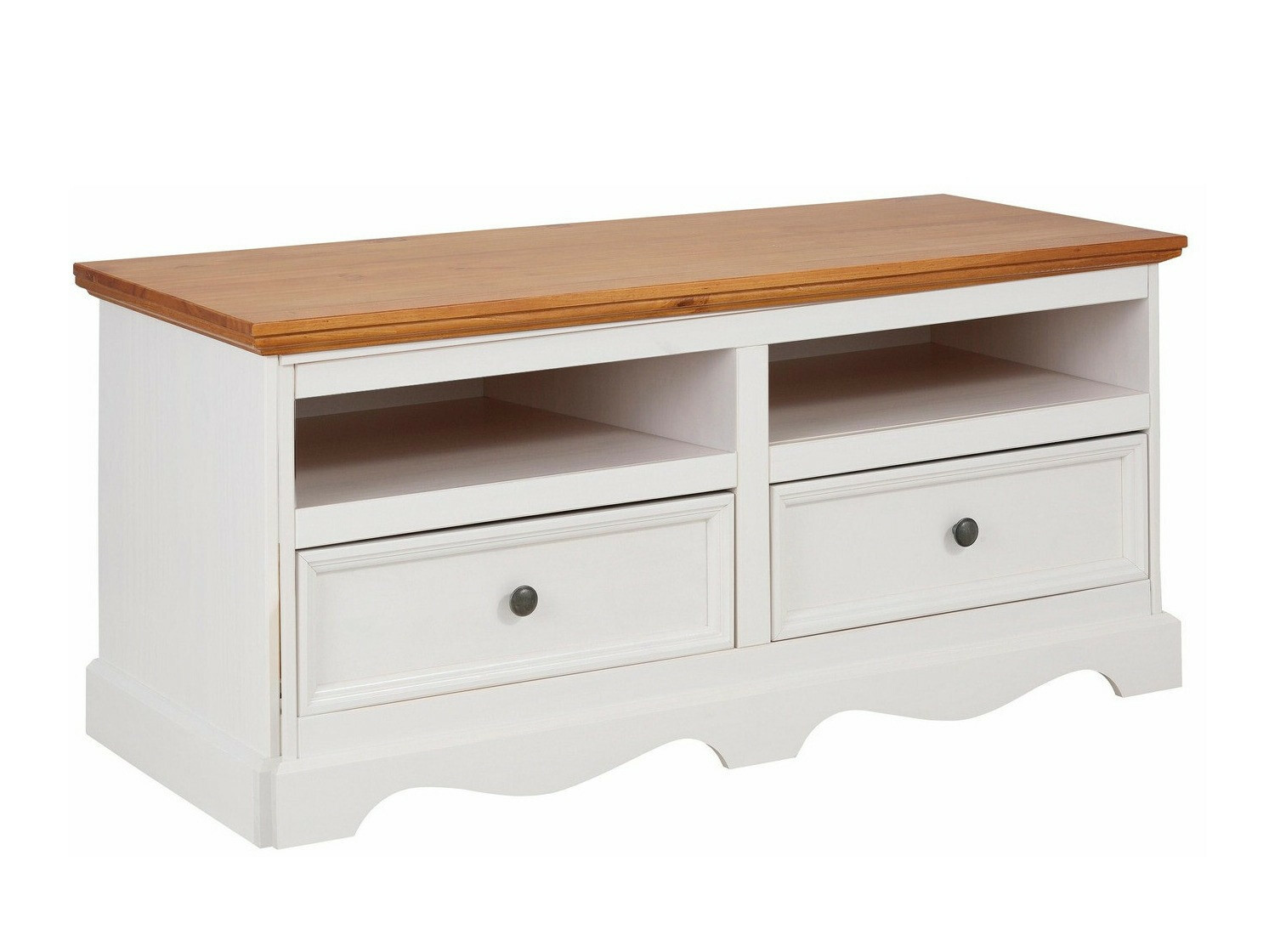 TV-állvány Fentivo 102 (Fehér + Mézes tölgy)