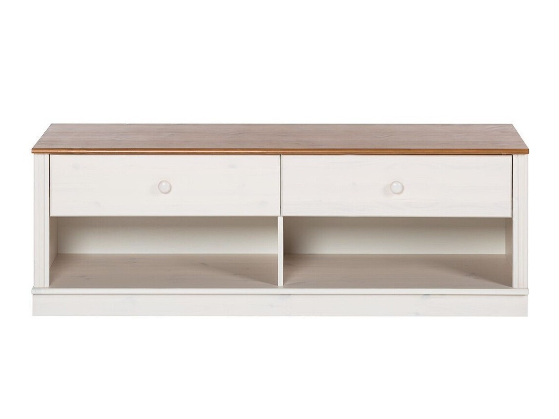 TV-állvány Saltoro 101 (Fehér + Mézes tölgy)