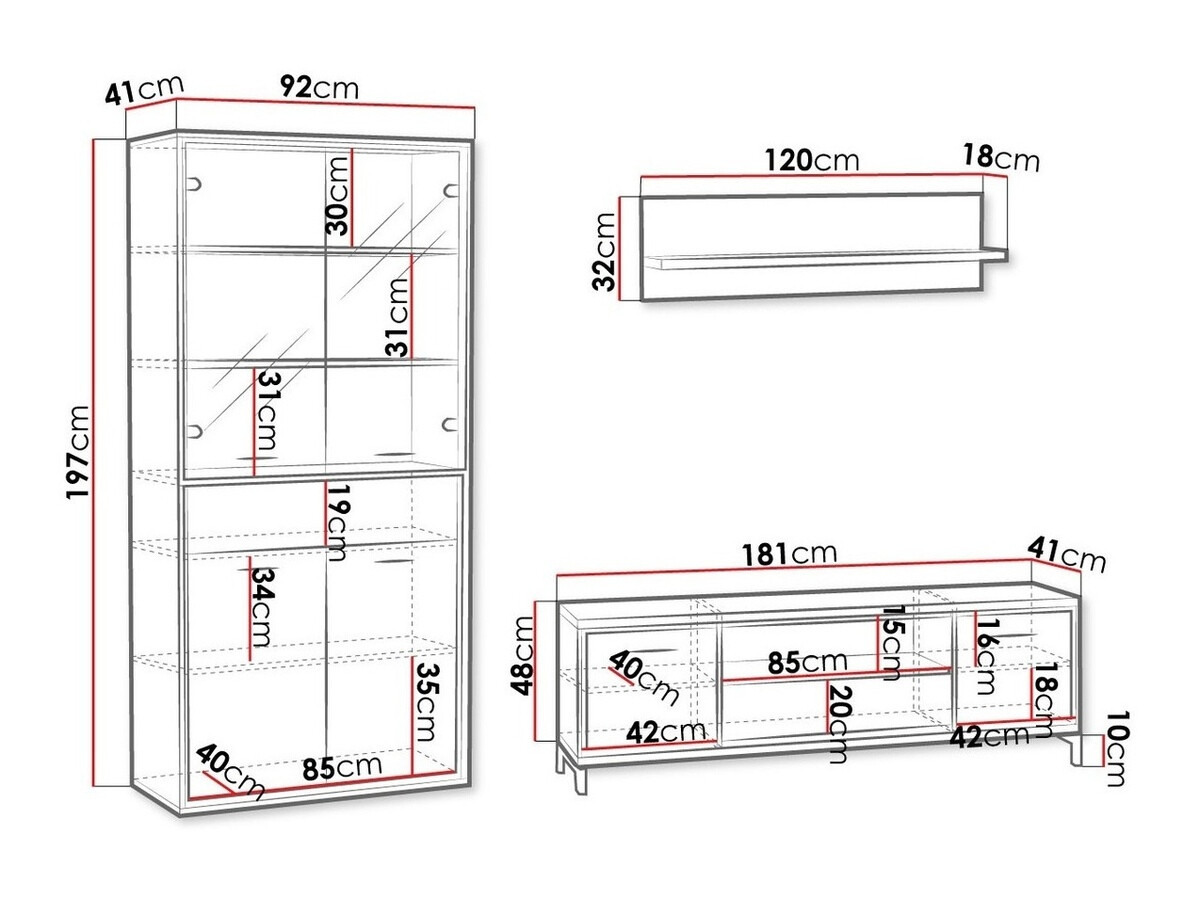 Nappali szett Etrmoni 119 (Világos fa + Tölgy)