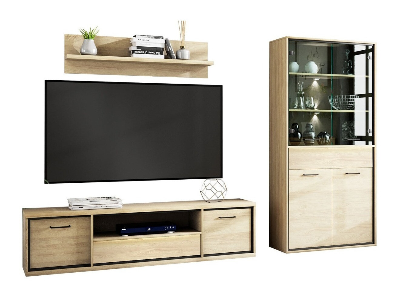 Nappali szett Etrmoni 119 (Világos fa + Tölgy)