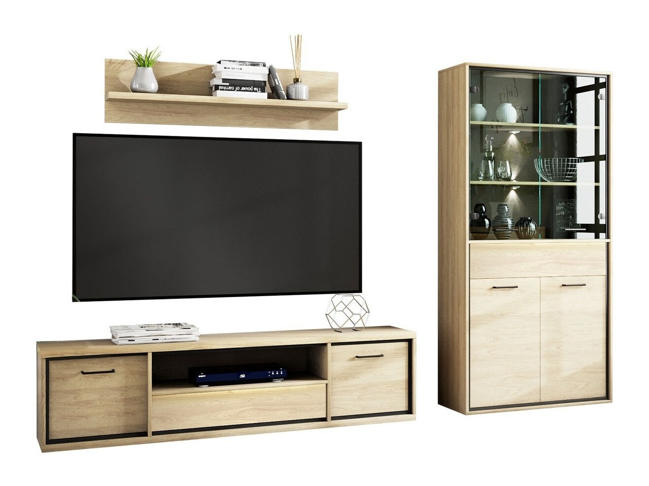 Nappali szett Etrmoni 119 (Világos fa + Tölgy)