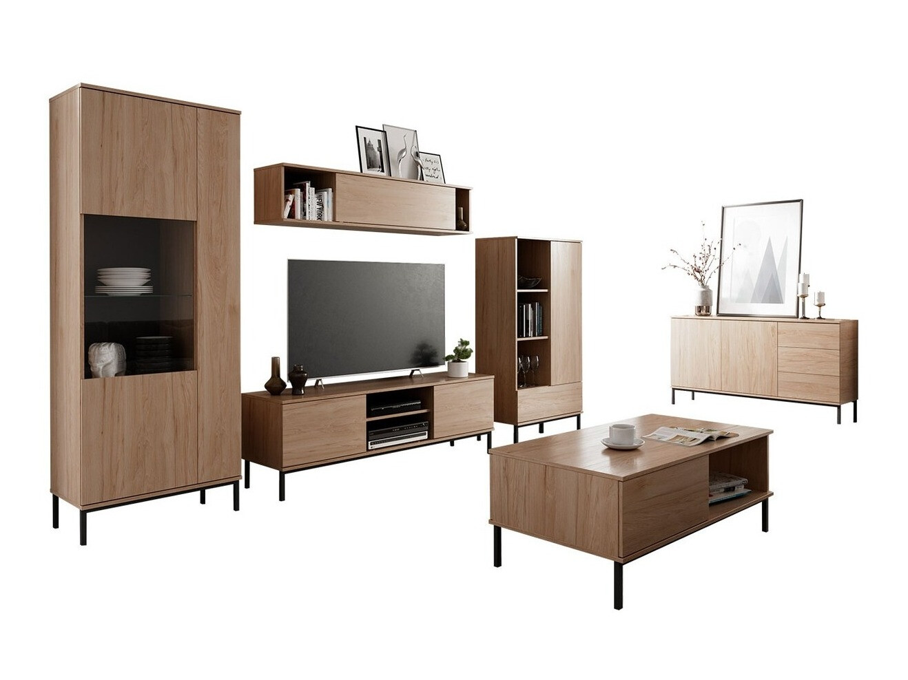 Nappali szett Lomsore 107 (Világos fa)