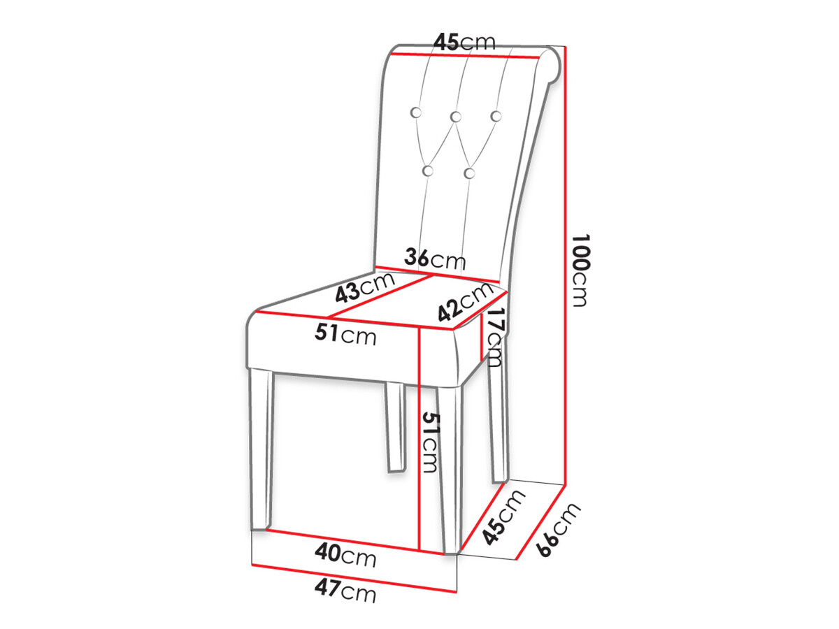 Szék Racine 107 (Fekete)