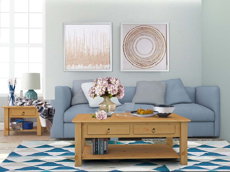 Dohányzóasztal Denton 120 (Világos fa)