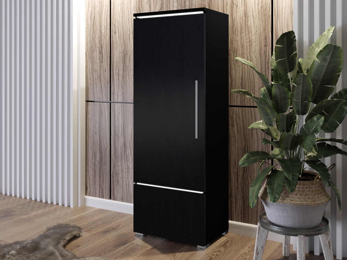 Könyvespolc Austin AH100 (Fekete + Fekete tölgy)