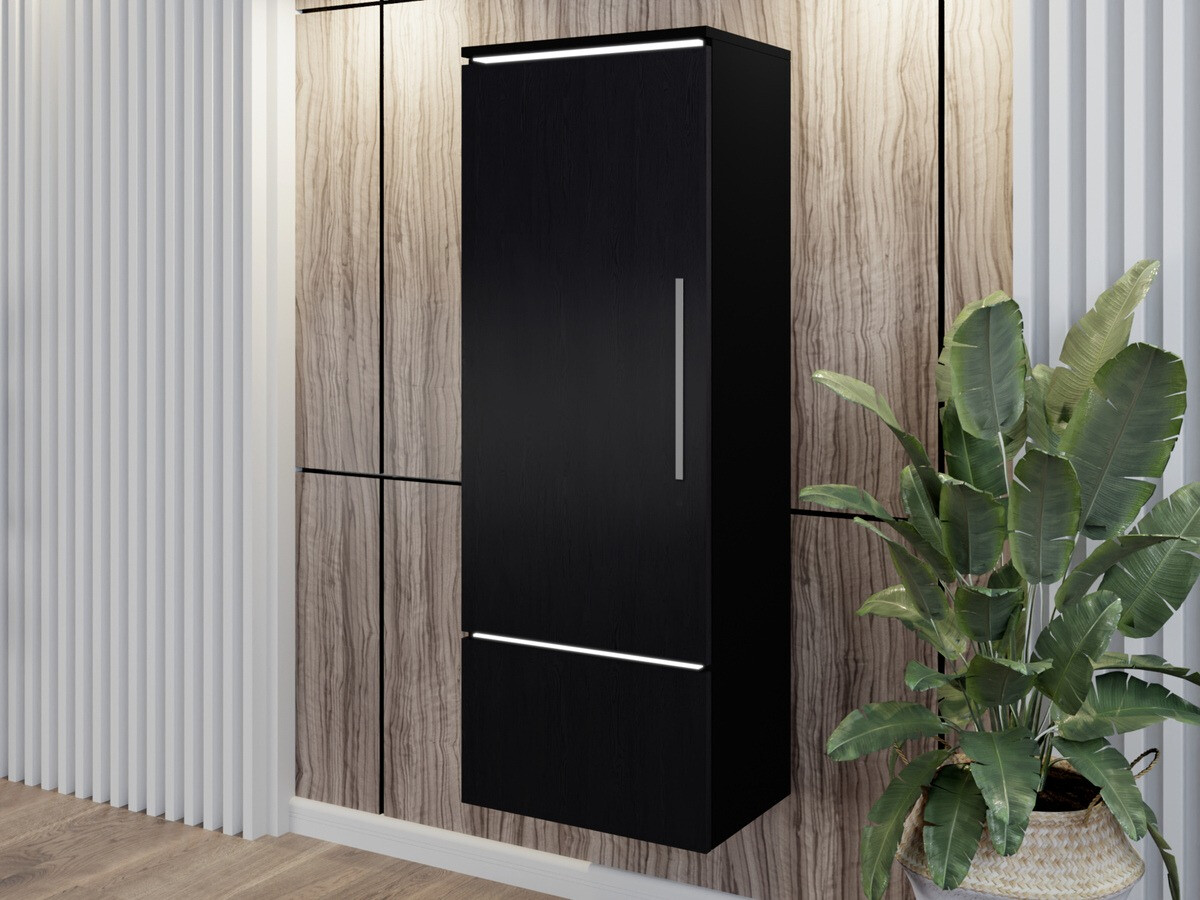 Könyvespolc Austin AH100 (Fekete + Fekete tölgy)