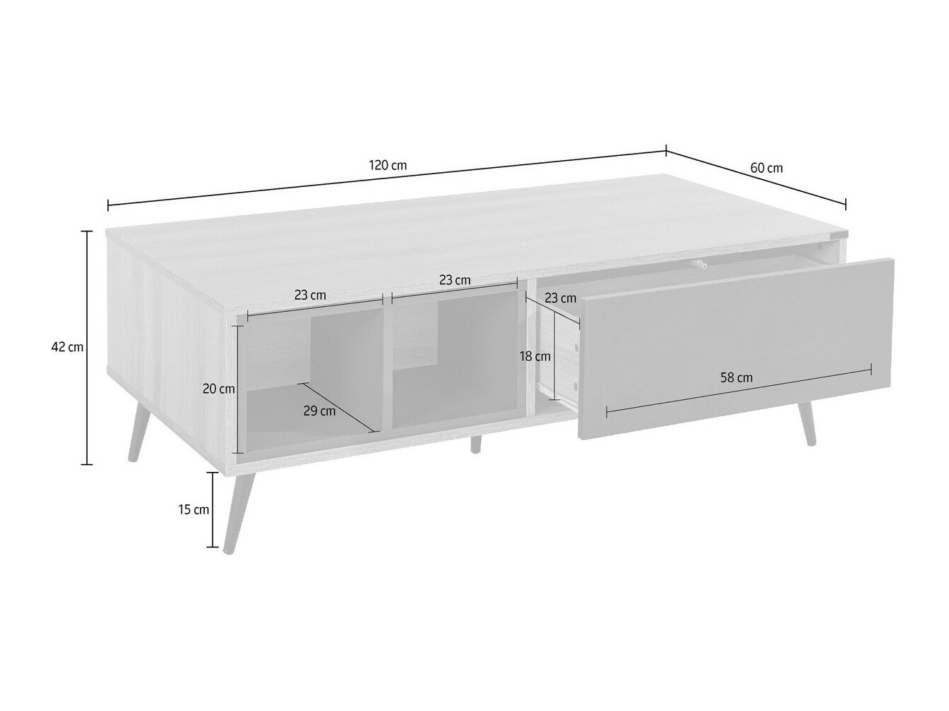 Dohányzóasztal Denton 1437