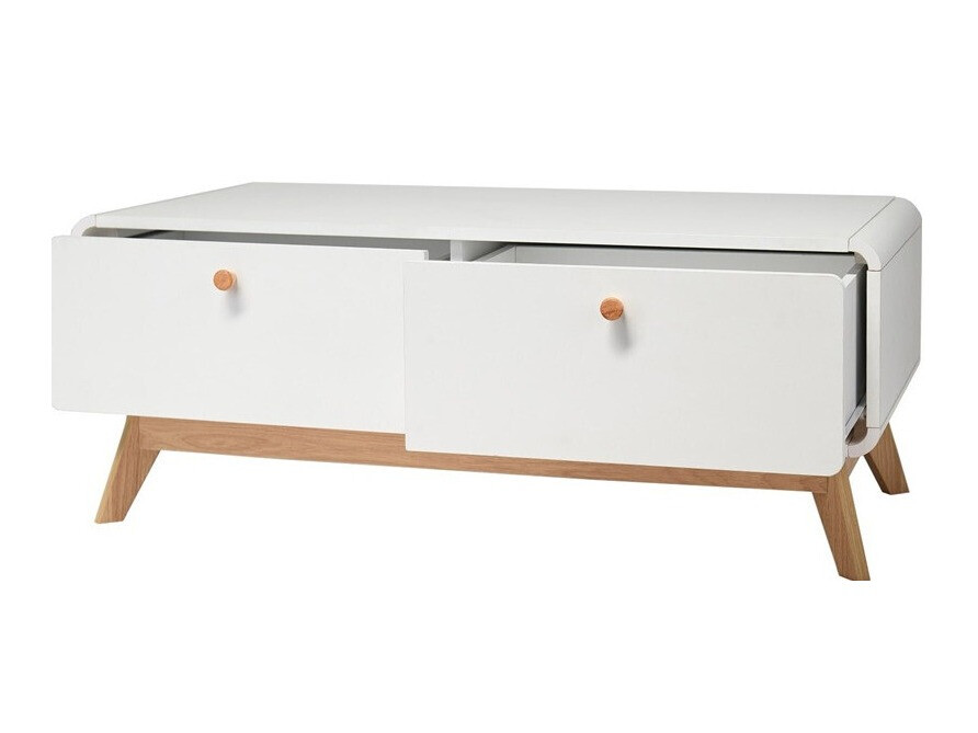 Dohányzóasztal Elbtena 100 (Fehér + Tölgy)