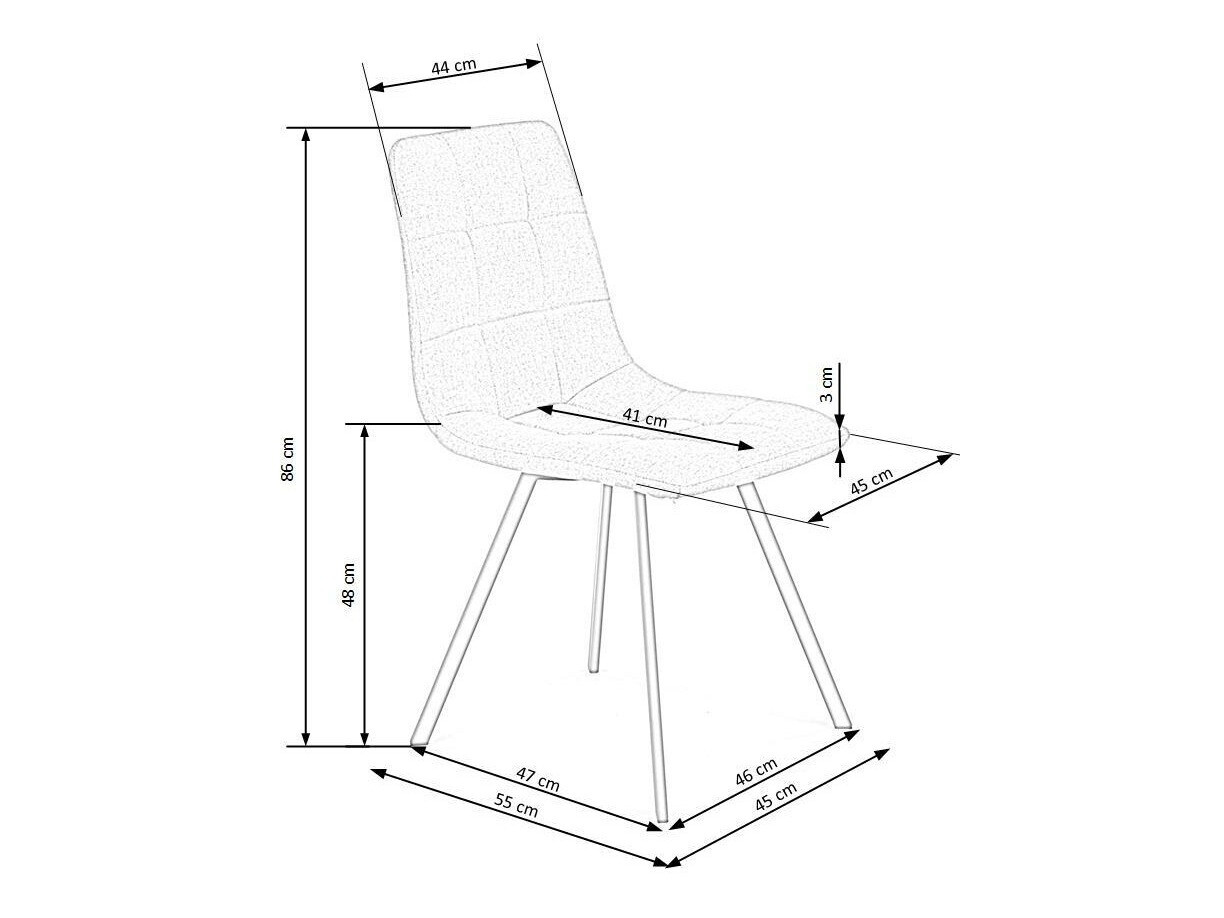 Szék Houston 899 (Szürke + Fekete)