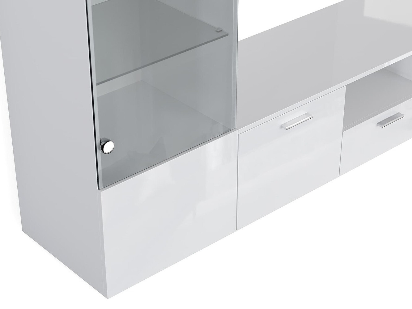 Nappali szett Springfield 274 (Fehér + Fényes fehér)