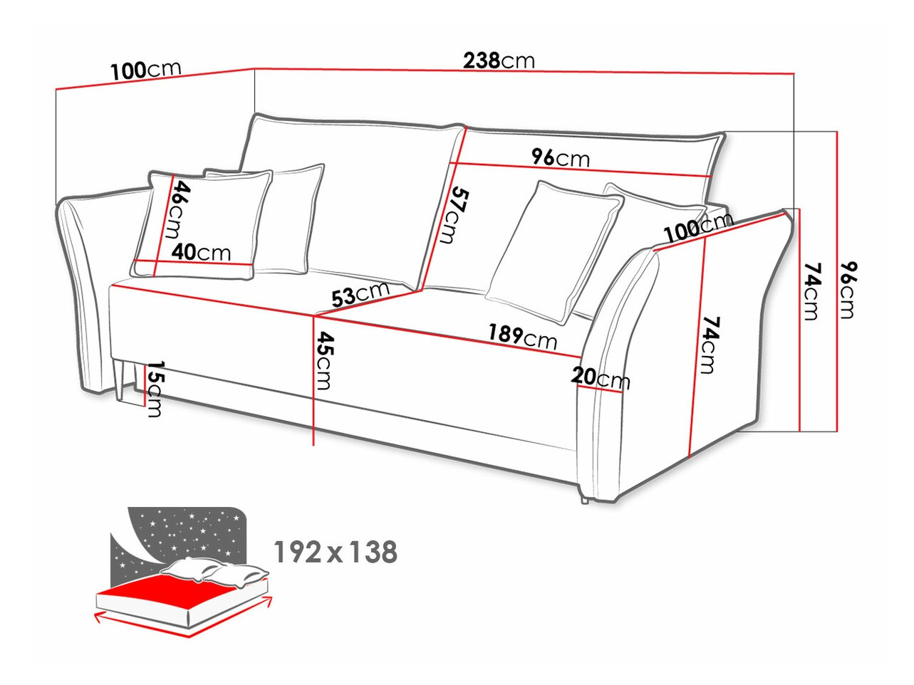 Kanapéágy Providence 148 (Terra 5)