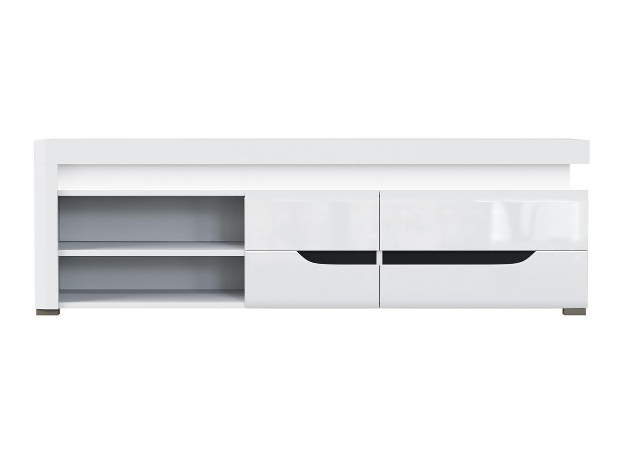 TV-állvány Revelmi 101 (Fényes fehér + Fehér)