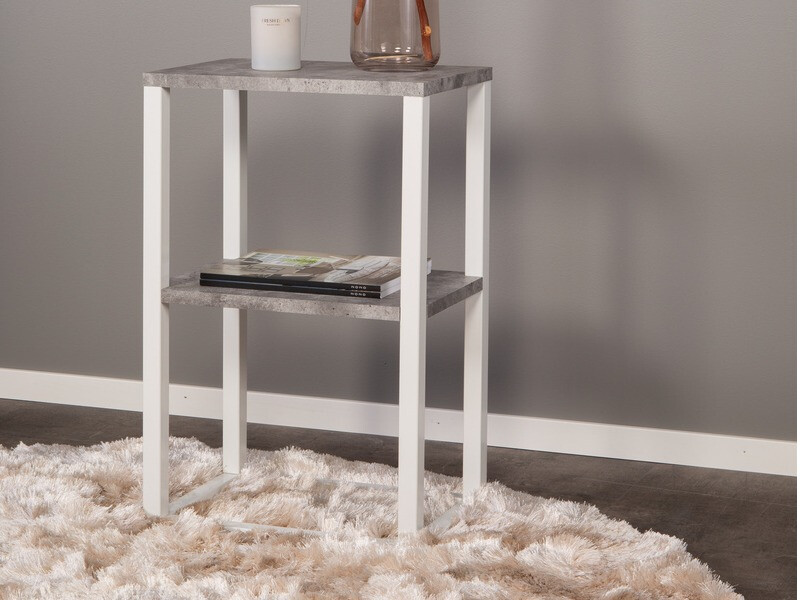 Kisasztal Dallas 260 (Beton + Fehér)