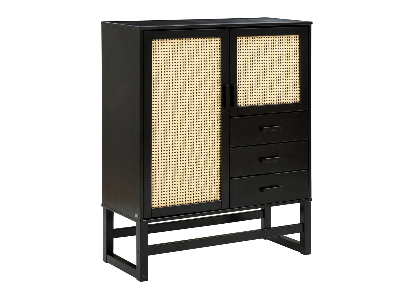 Komód Nucalu 104 (Fekete + Világosbarna)