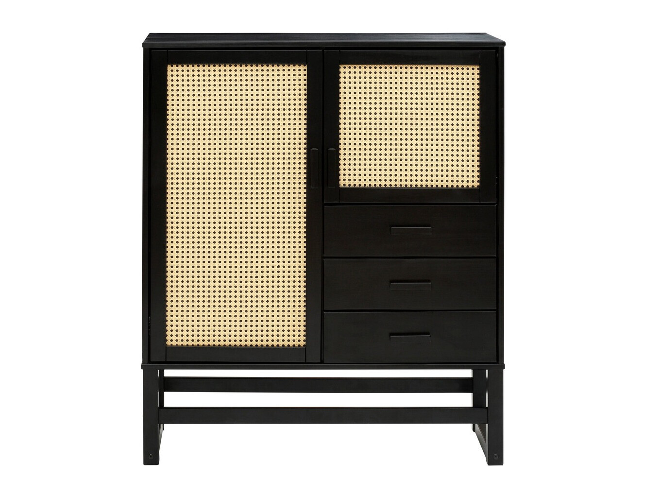 Komód Nucalu 104 (Fekete + Világosbarna)