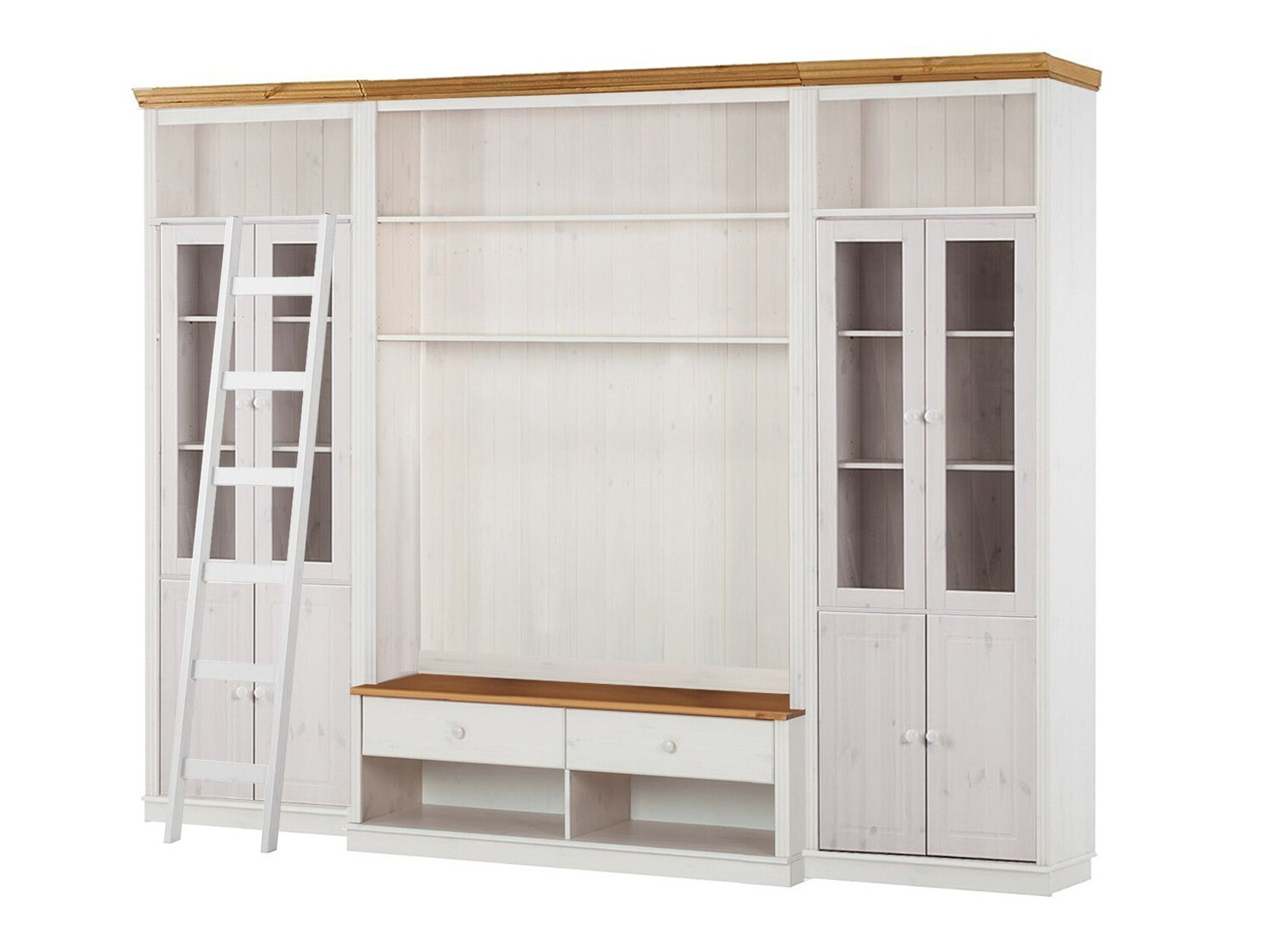 Nappali szett Saltoro 128 (Fehér + Mézes tölgy)