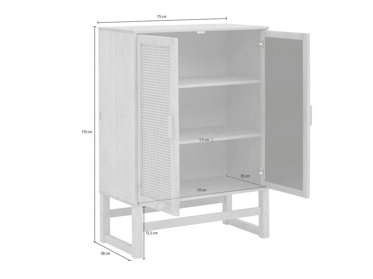 Szekrény Nucalu 103 (Fekete + Világosbarna)