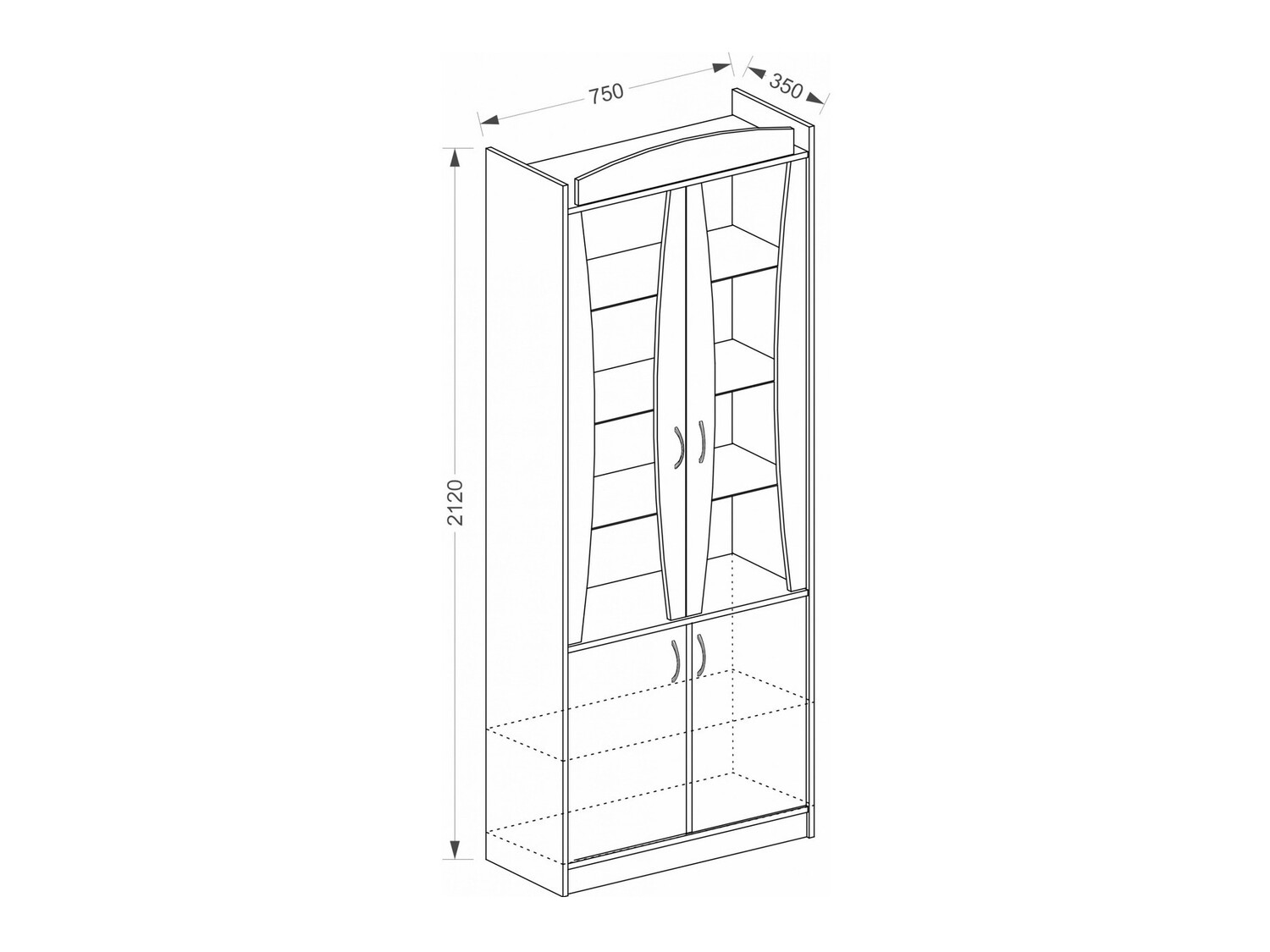 Könyvespolc Omaha A100 (Triufel tölgy)