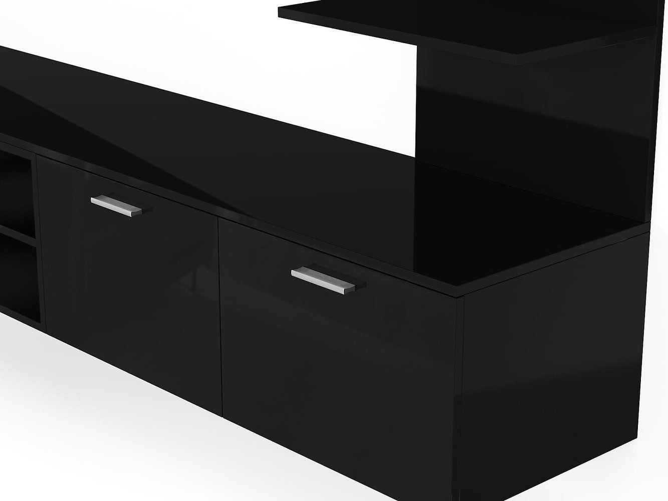 Nappali szett Springfield 172 (Fekete + Fényes fekete)