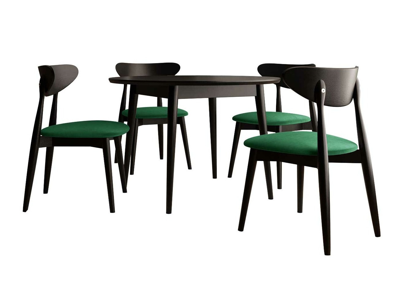 Étkezőgarnitúra Racine 134 (Fekete)