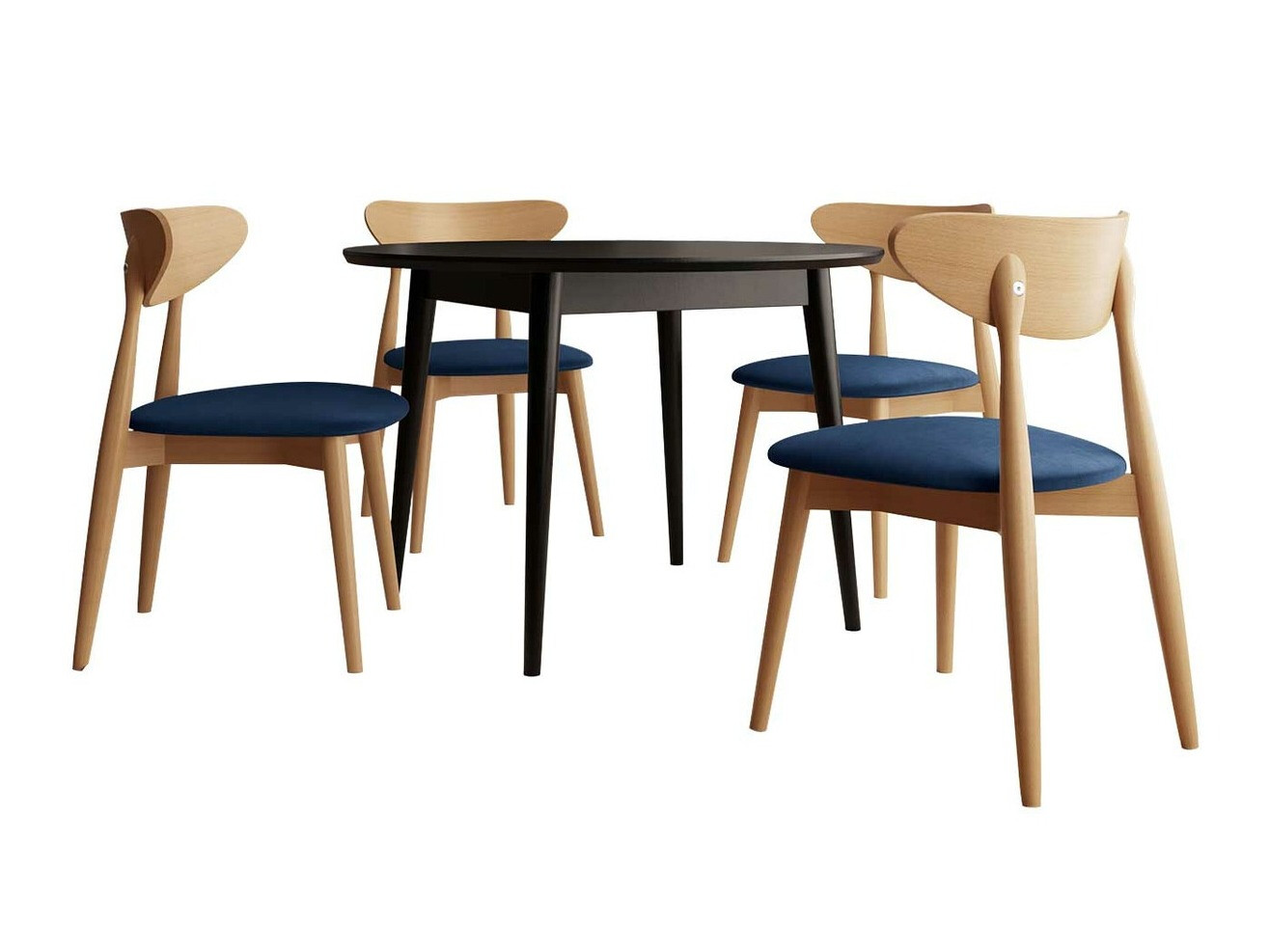 Étkezőgarnitúra Racine 134 (Fekete)