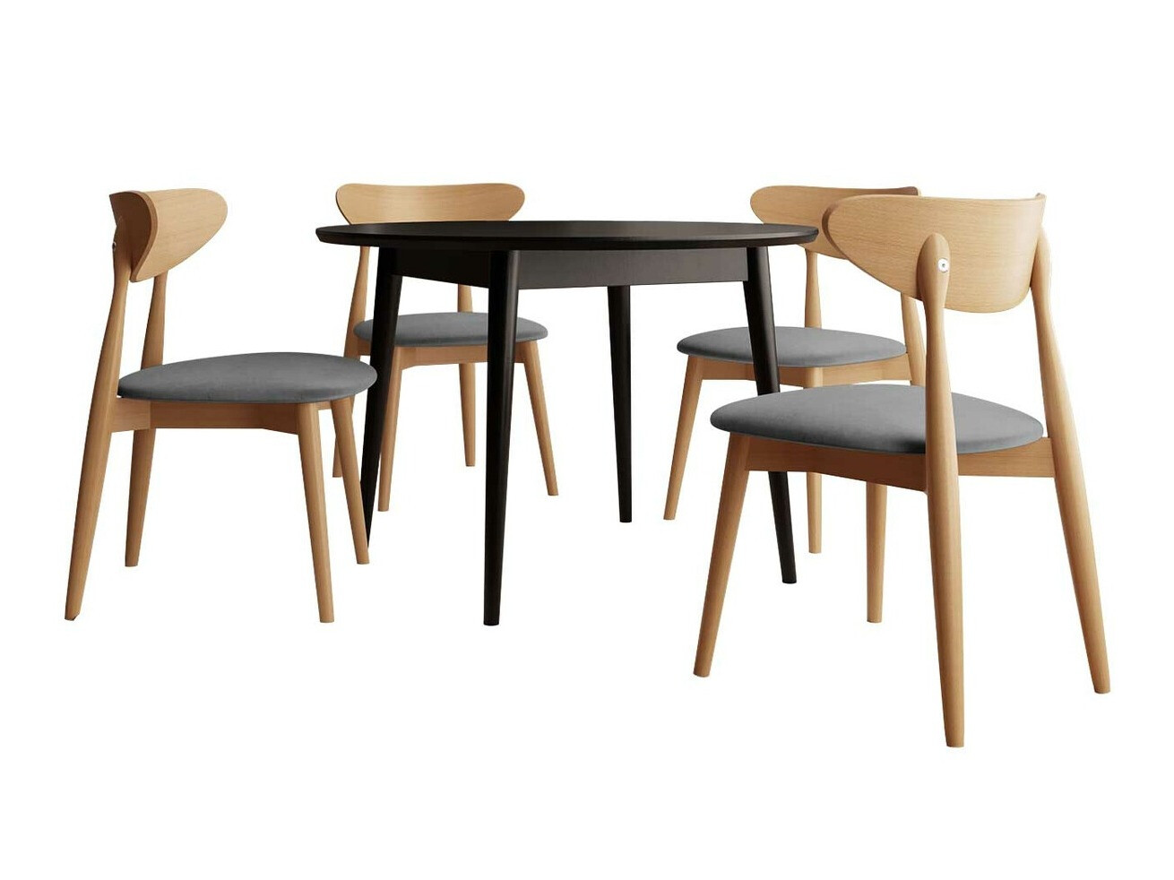 Étkezőgarnitúra Racine 134 (Fekete)