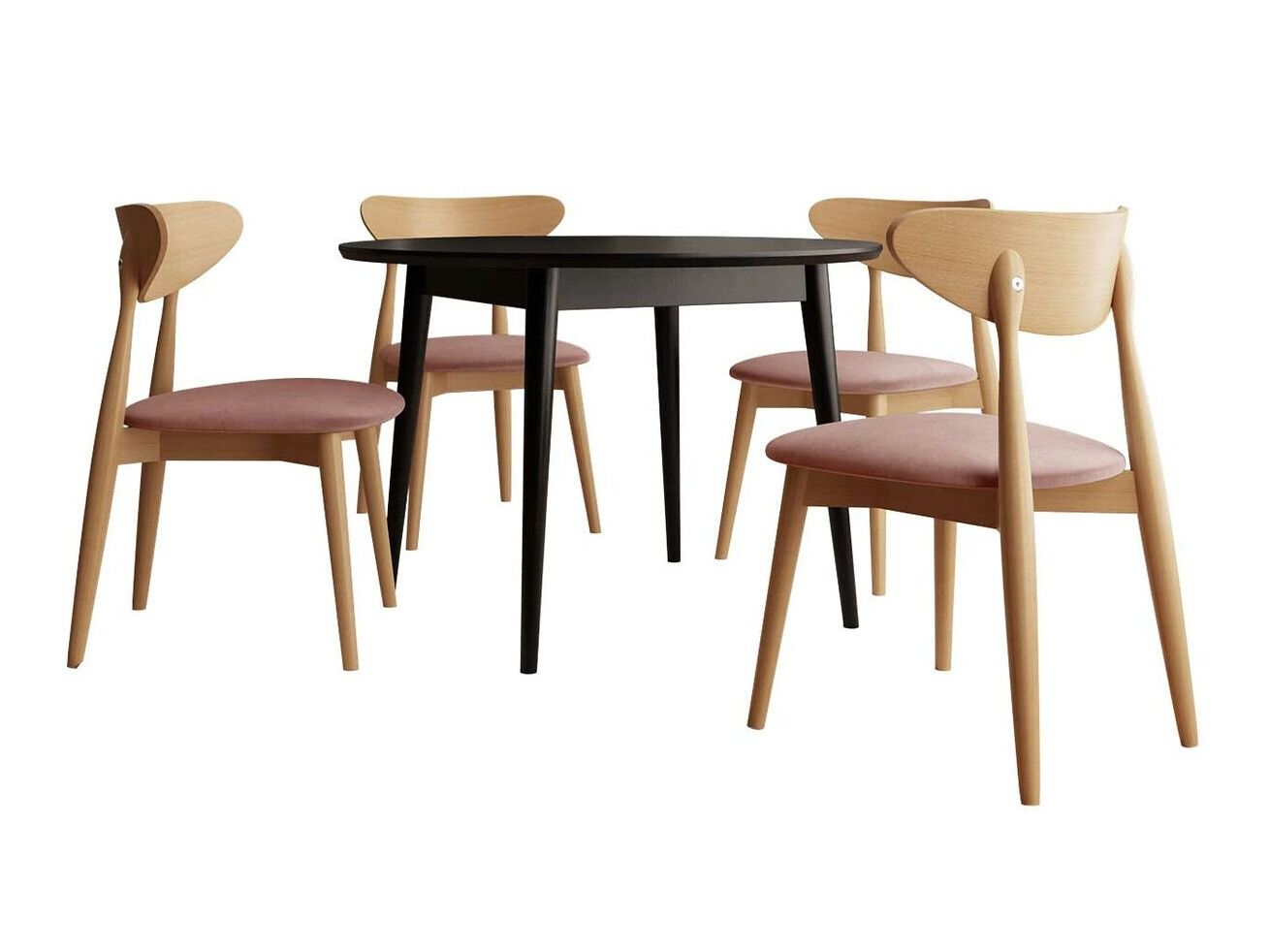 Étkezőgarnitúra Racine 134 (Fekete)