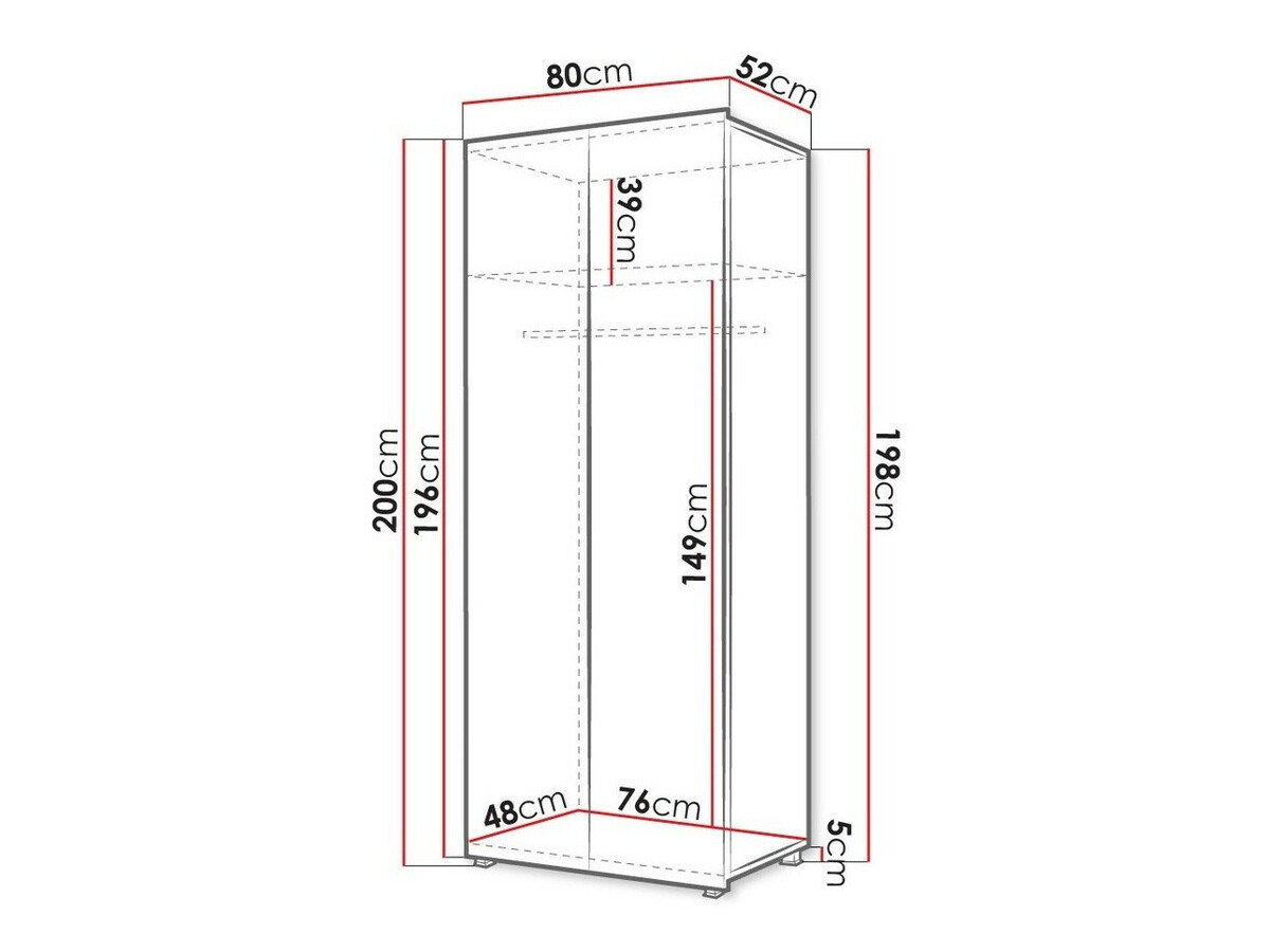 Gardróbszekrény Tivdalu 125 (Arany tölgy)