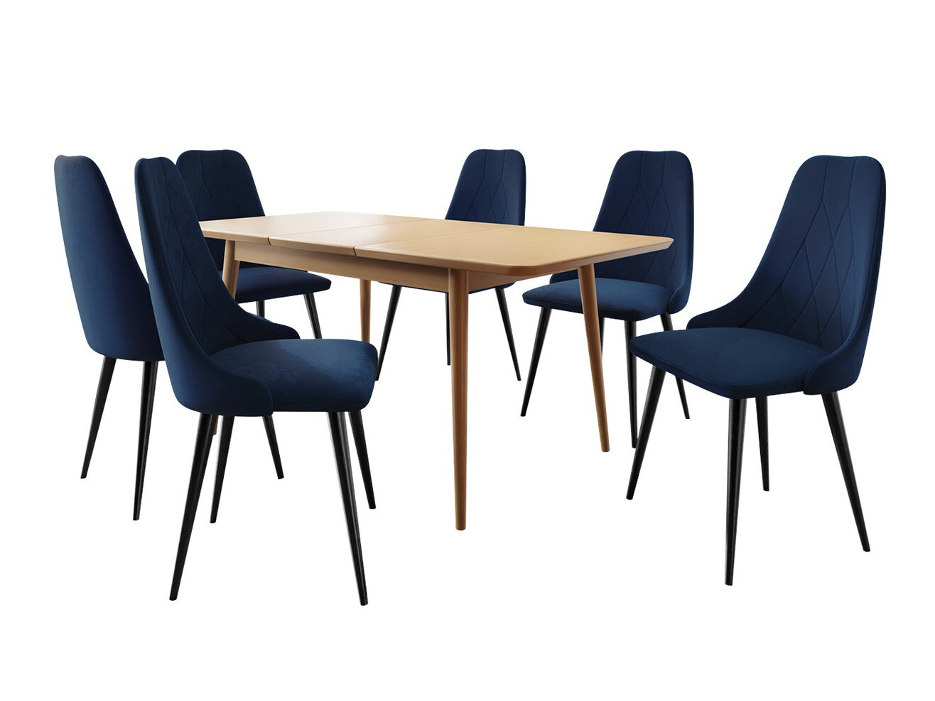 Étkezőgarnitúra Racine 125 (Fekete + Magic Velvet 2216)