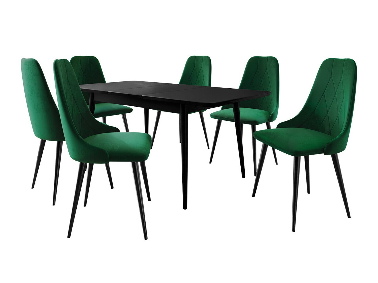 Étkezőgarnitúra Racine 125 (Fekete + Magic Velvet 2225)