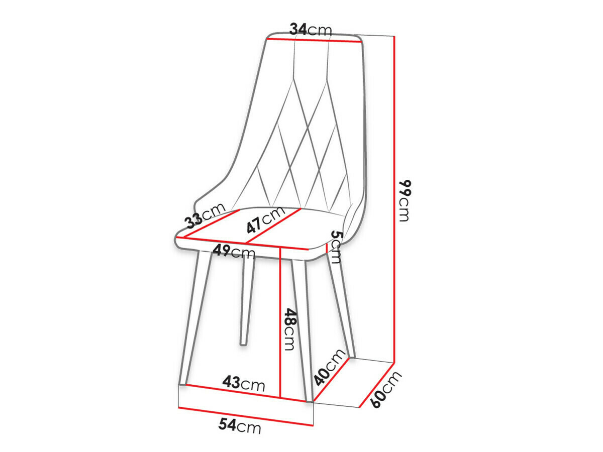 Étkezőgarnitúra Racine 125 (Fekete + Magic Velvet 2250)