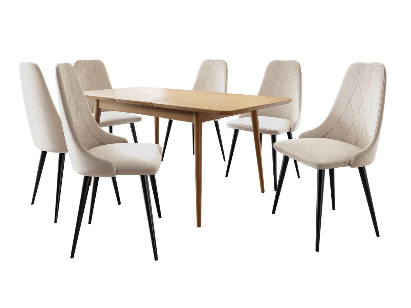 Étkezőgarnitúra Racine 125 (Fekete + Magic Velvet 2250)