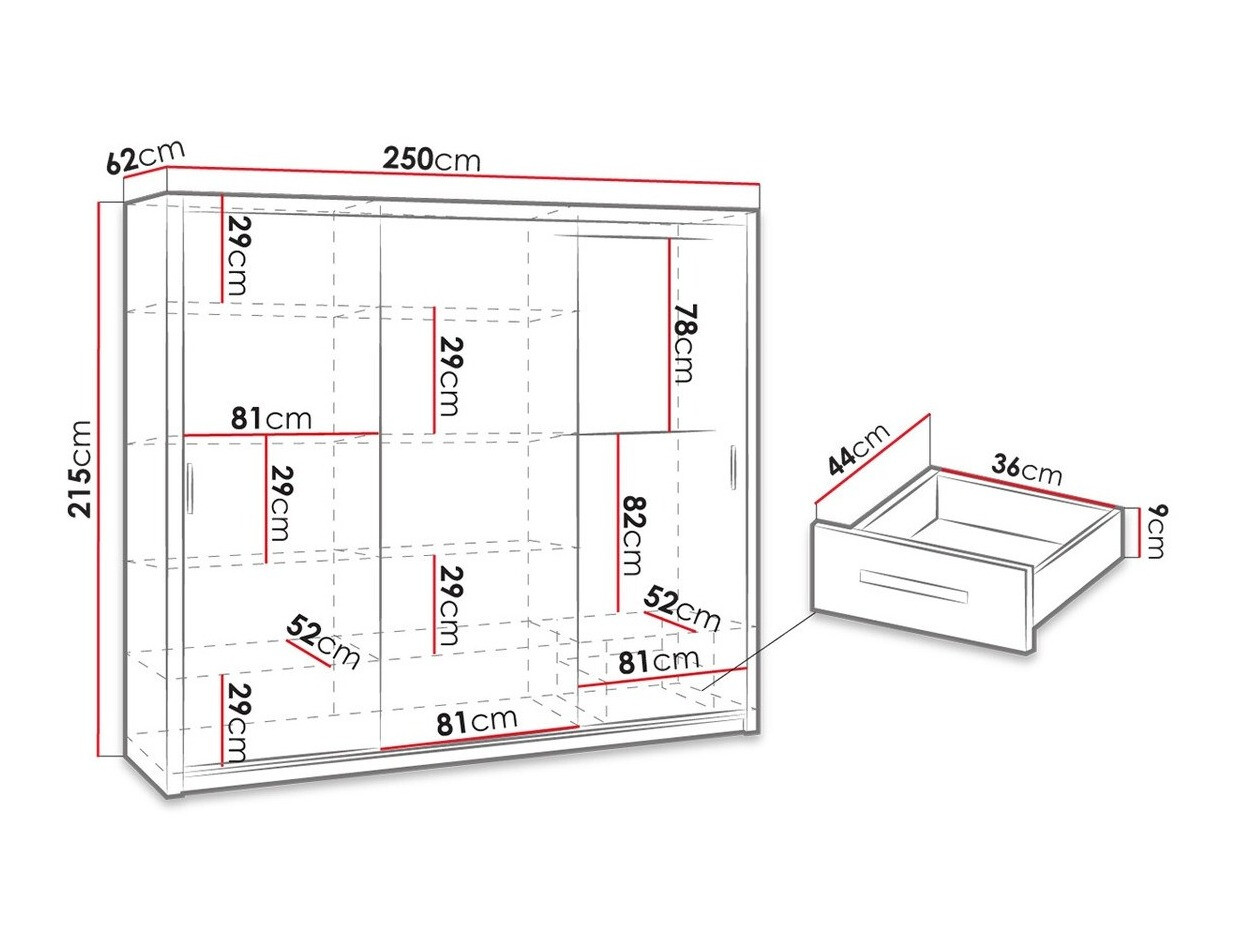 Gardróbszekrény Catromi 111 (Fehér)