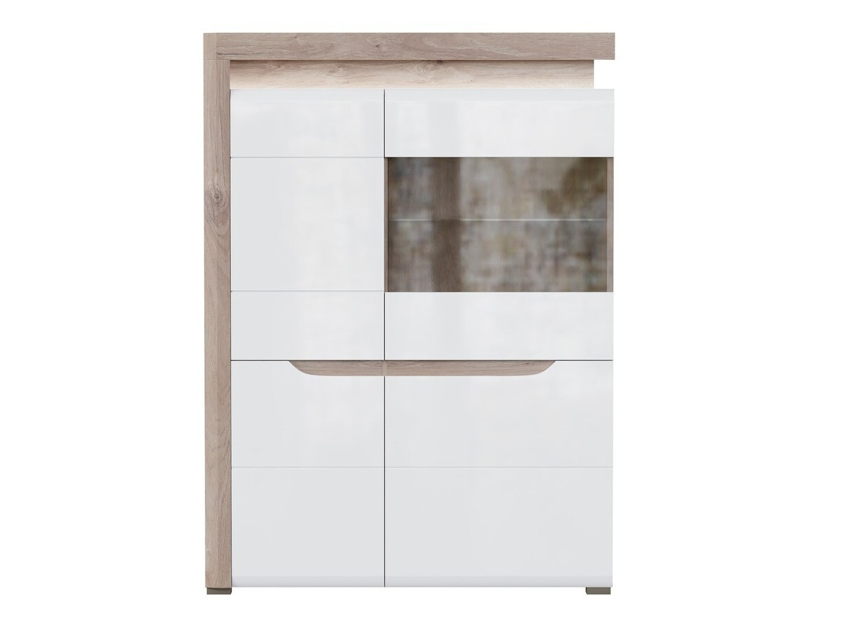 Szekrény Revelmi 104 (Tölgy + Fényes fehér)