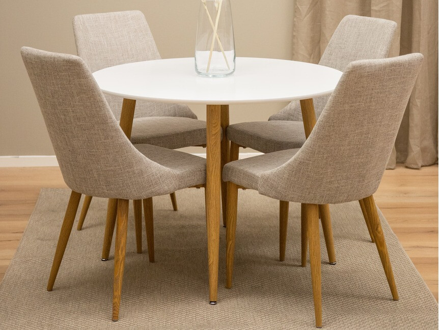 Asztal Dallas 126 (Fehér + tölgy)